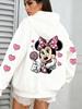 Vintage Disney Minnie Hoodie Women Men Oversized Casual Pullover Sweatshirt Streetwear Long-sleeved Tops Spring Autumn Fashion