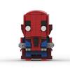 Creative Diy Assembled Building Blocks Square Head Boy MOC Spider Man Zombie Hunter with Hood Educational Children's Toy Gift