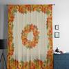 Thanksgiving Herbst Kürbis Ahornblatt Transparente Vorhänge für Wohnzimmer Schlafzimmer Heimdeko Küche Tüll für Fenster Voile Vorhänge