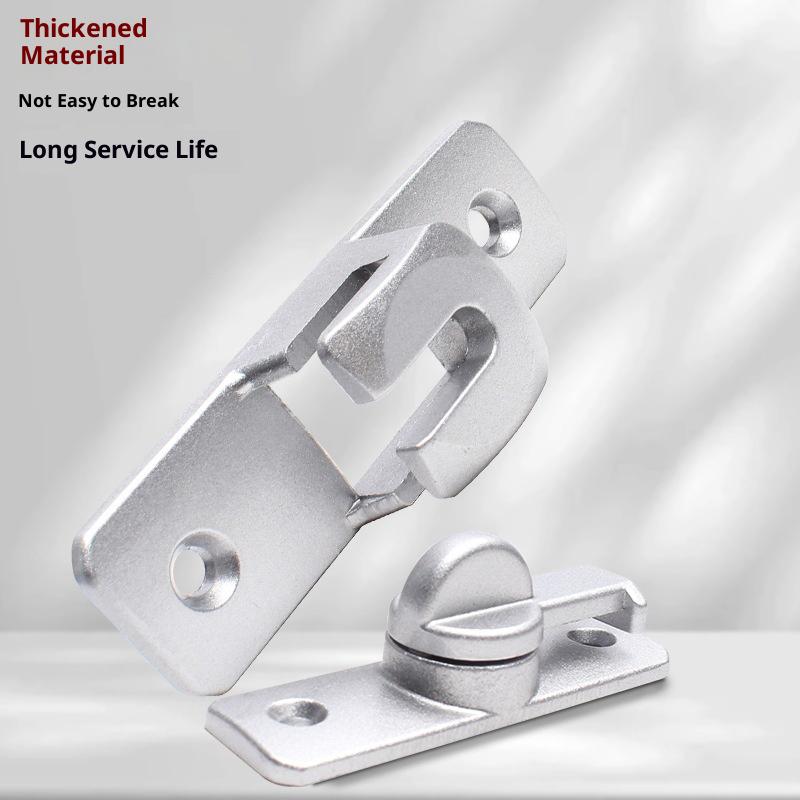 Punch-Free Hasp Latch Door Lock Black Cabinet Locks Kids Safety Lock Barn Door Sliding Door Anti-Pried Hook Lock Hardware