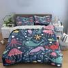 Cute Ocean Animals Pattern Bedding Duvet Cover Set  (1*Duvet Cover 2*Pillowcases, without duvet insert)