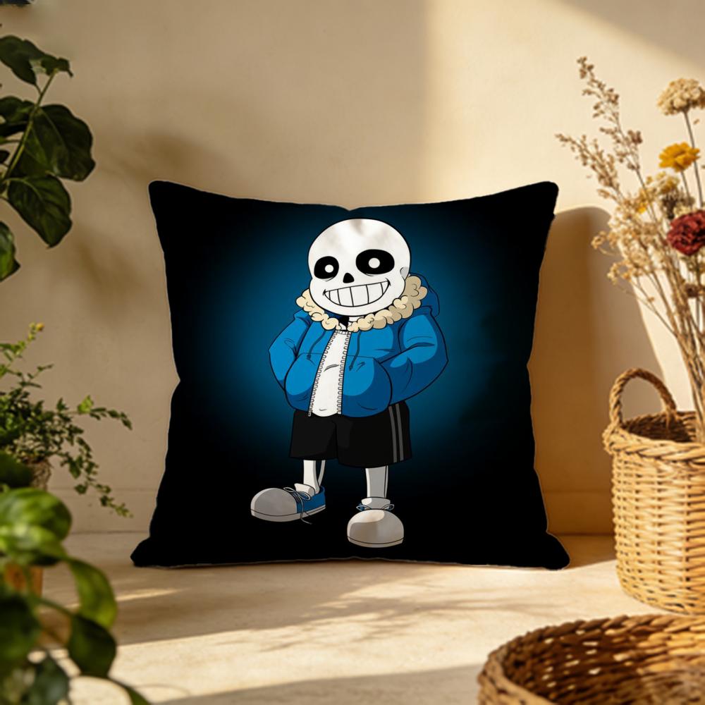Stylish UUndertaleer Cushion Cover Versatile DoubleSided Pillow Case Fit for Sofa Bed Car Daily Decor