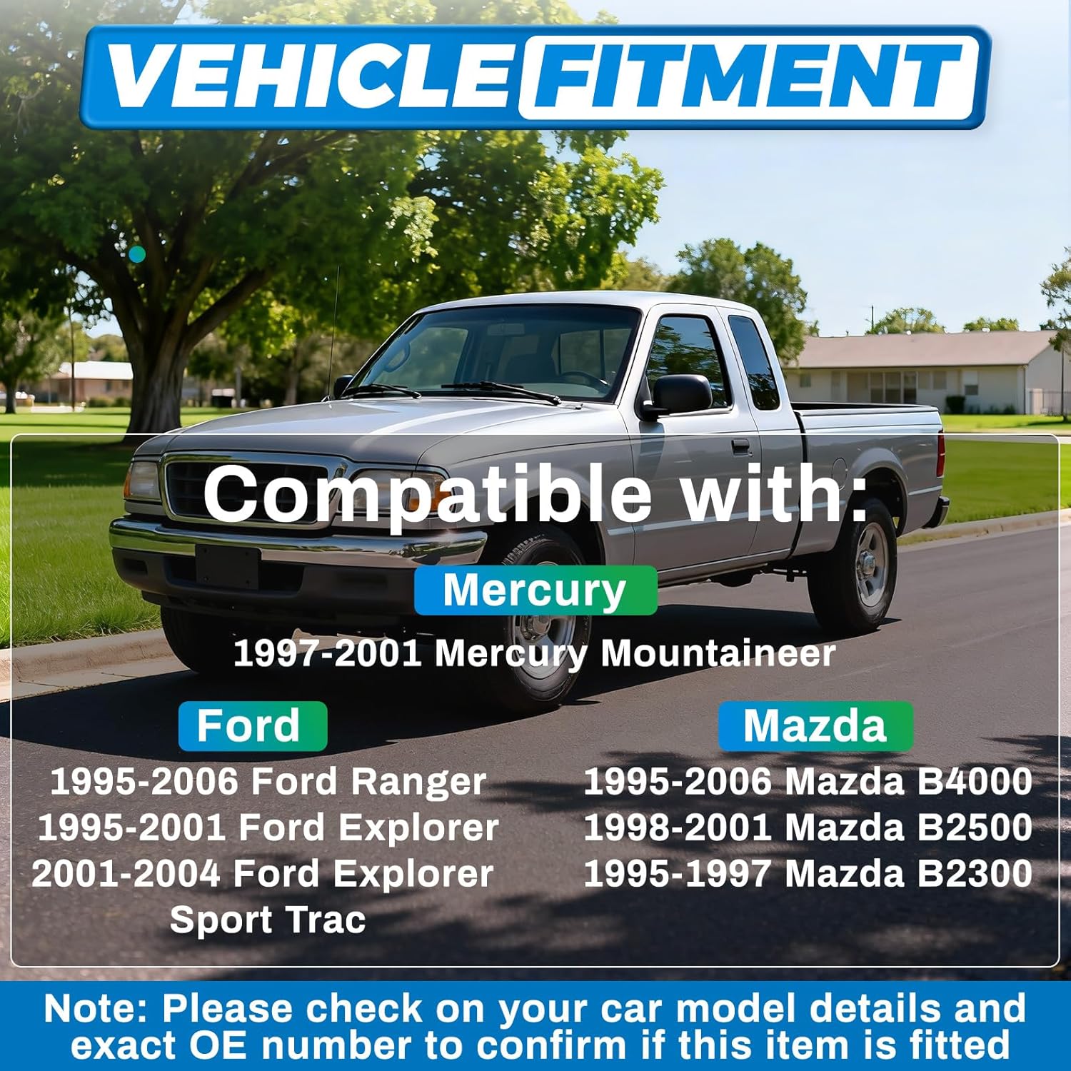 Headlamp Switch Knob Compatible with Ford Ranger 1995-2006, Ford Explorer 1995-2001, Mazda B2500 1998-2001, Replaces F2DZ11666A, 1Pc