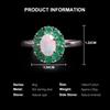 Gorgeous 925 Sterling Silver Flower Design Ring Natural Opal Emerald Real Gemstones Fine Jewelry for Women's Anniversary Gifts