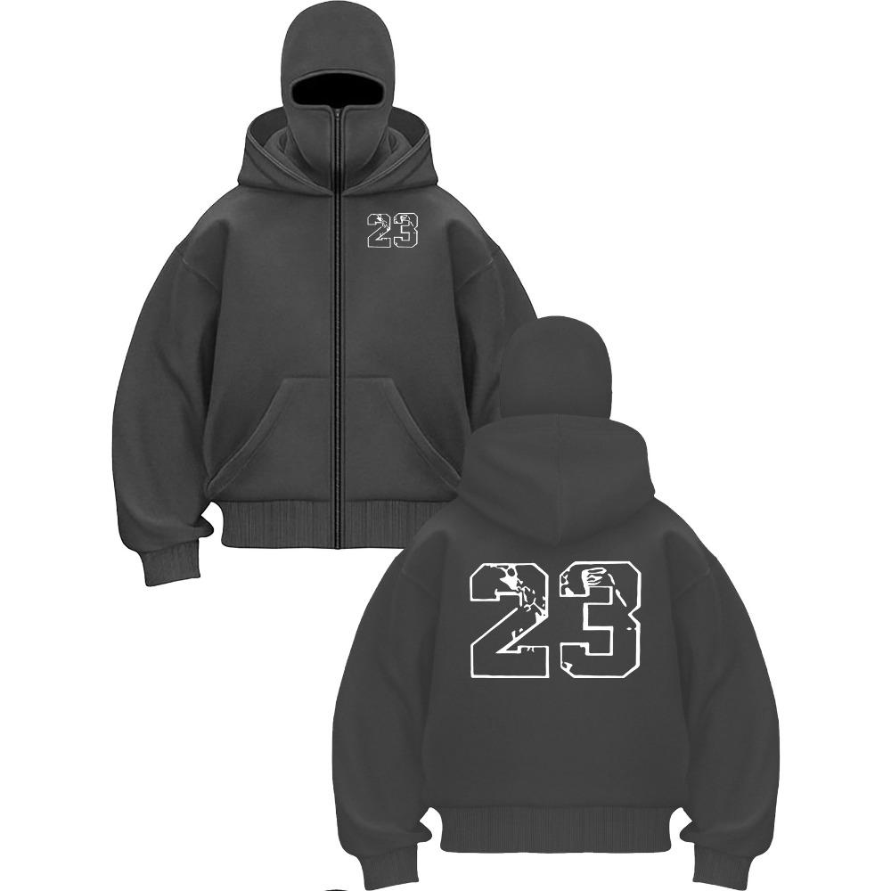 Men s Casual Loose Fit Hooded Sweatshirt with Zipup Hoodie Men s Zipper Hoodie Letter Full zip sportswear for teenagers S
