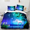 Fantasy Unicorn Bedding Set Single Twin Full Queen King Size One-horned Horse Bed Set Aldult Kid Bedroom Duvetcover Set 3D Print