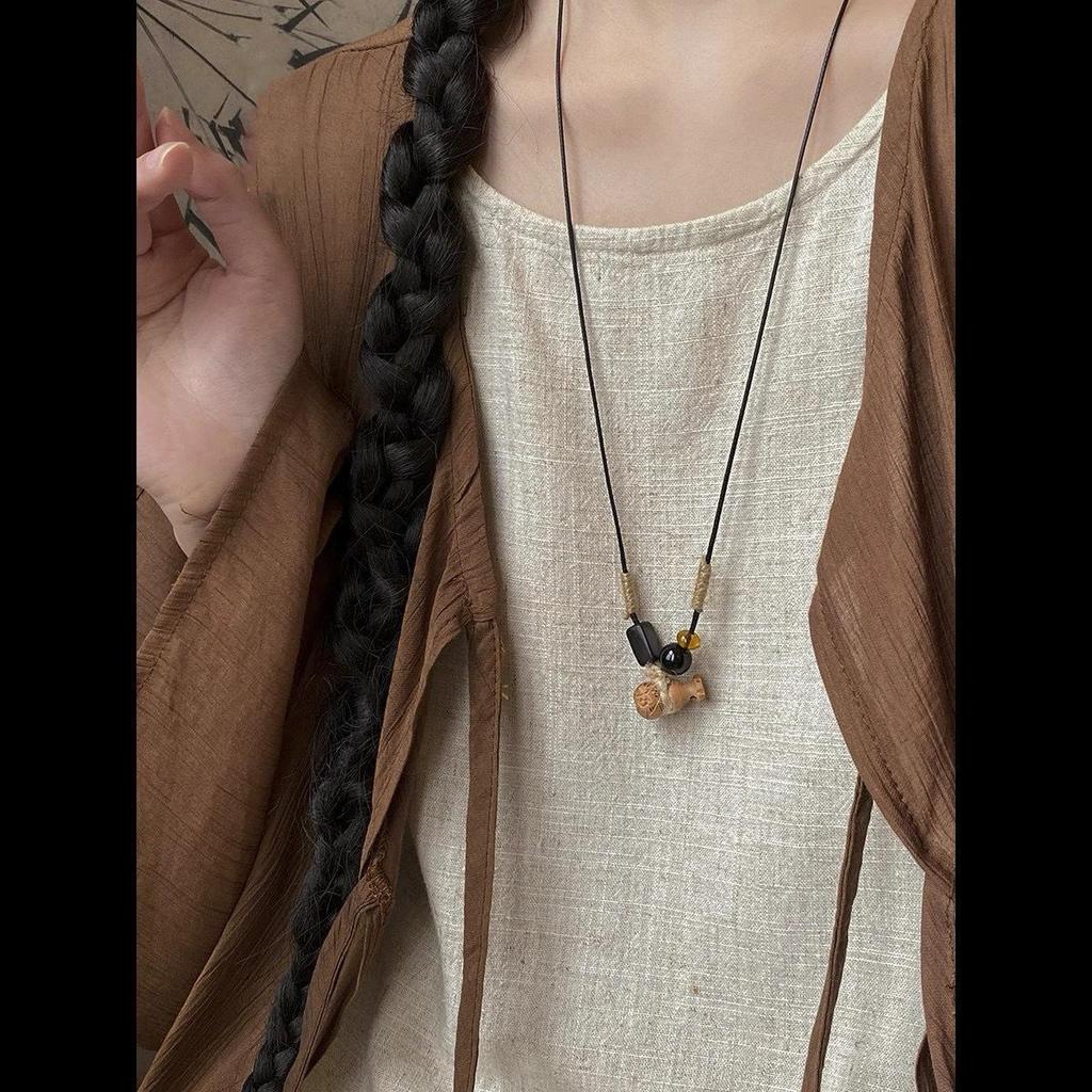 Bohemian Ethnic Style Long Bow Metal Necklace with Vintage Distressed Pendant (2025)