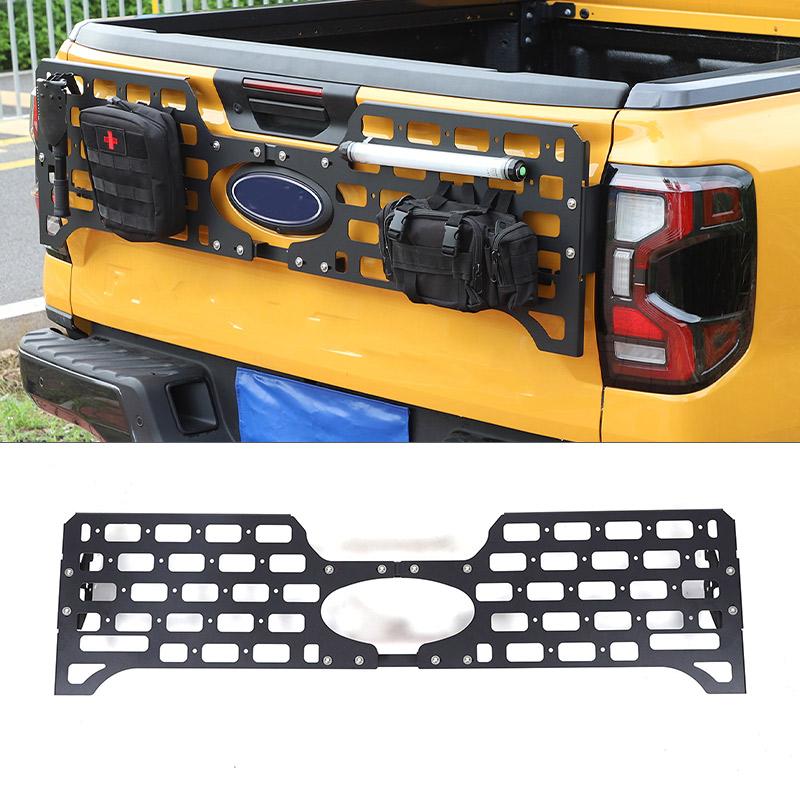 

For Ford Ranger 2015-2025 Aluminum Alloy Car Tailgate Outer Tool Hanging Plate Multifunctional Storage Hanging Rack Accessories