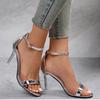 2025 Summer Fashion Women Open Toe High Heel Sandals Elegant Stripper Party Dress Sandalias