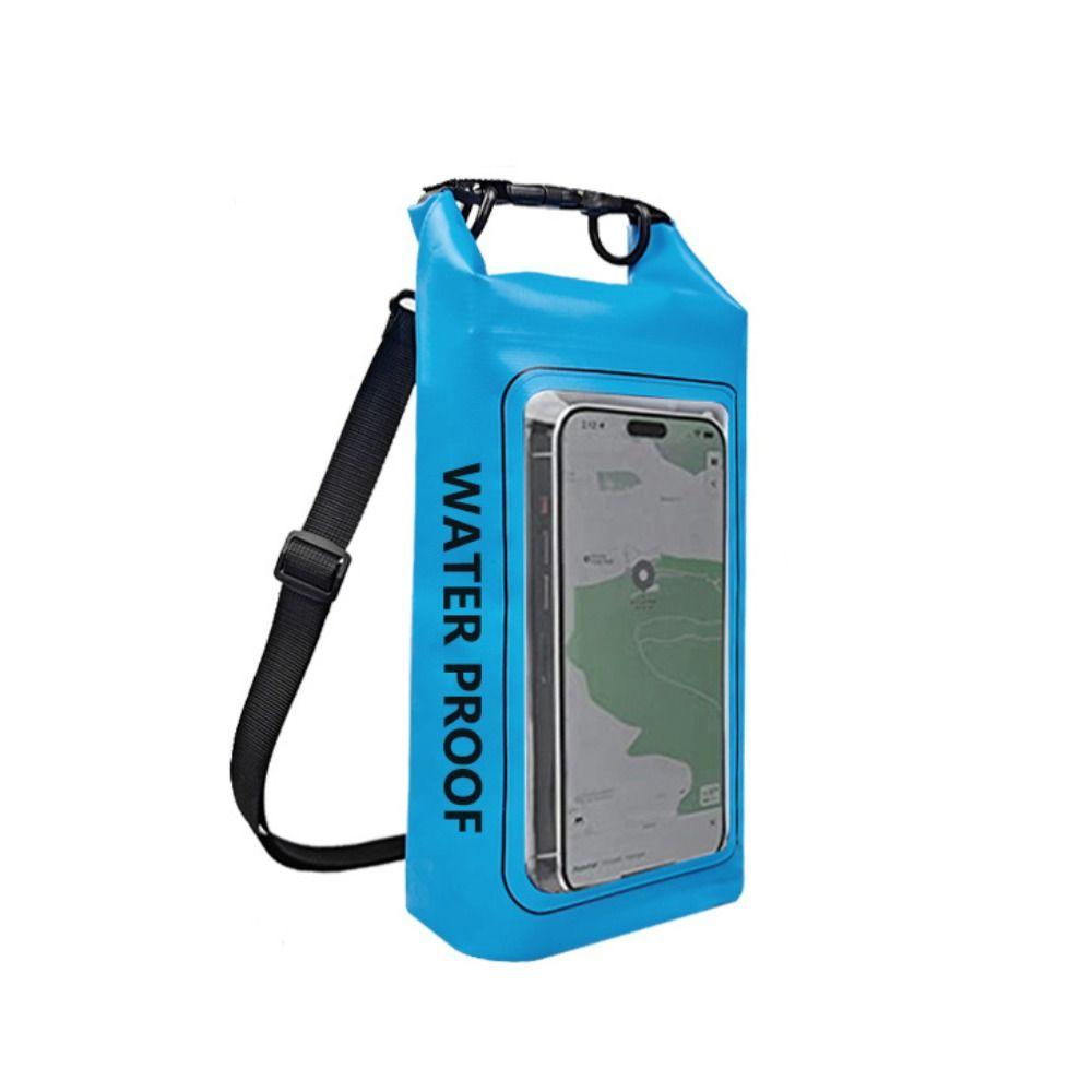 

2 л Сумка для хранения плавательных принадлежностей 2-в-1 Водонепроницаемая сумка для мобильного телефона Водонепроницаемая сумка для плавания Катание на лодке синий