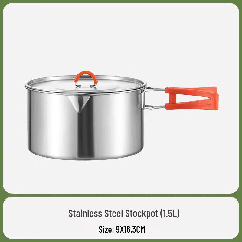 Ti Ji Ning Outdoor 304 Stainless Steel Kettle & Cookware Set