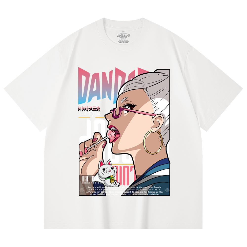 230 Gsm 100% Cotton DanDaDan V10 Seiko Print Unisex Heavy Cotton T Shirt