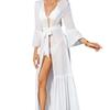 Dámský šifonový plážový přehoz šaty s dlouhým rukávem - Ochrana proti slunci Dovolená Plavky