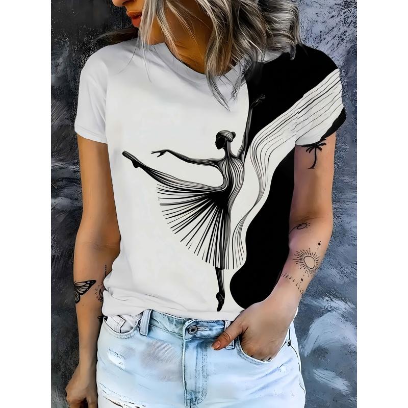 3D printed train ballet T-shirt 2XS