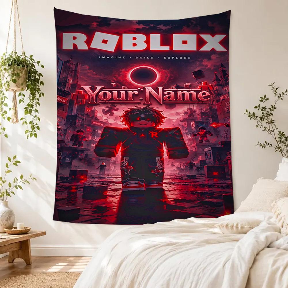 Roblox Customize Your Name Tapestry Cozy Personalized Tapestry Easy to Hang Suitable for Studio Apartment Ideal for All Seasons