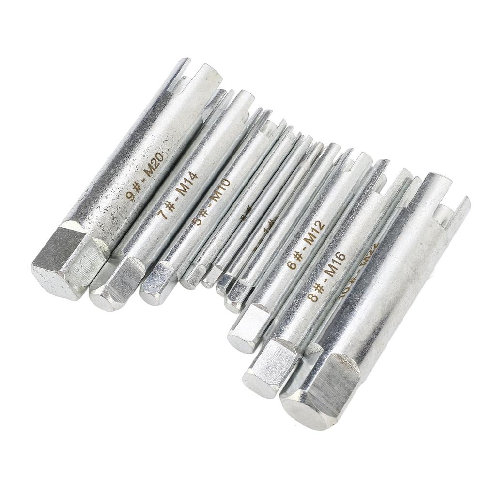 Set 10 Buc Extractor Filet Mufă Oțel Aliaj Călit Instrument de Îndepărtare Șurub Rupt cu Cutie de Depozitare
