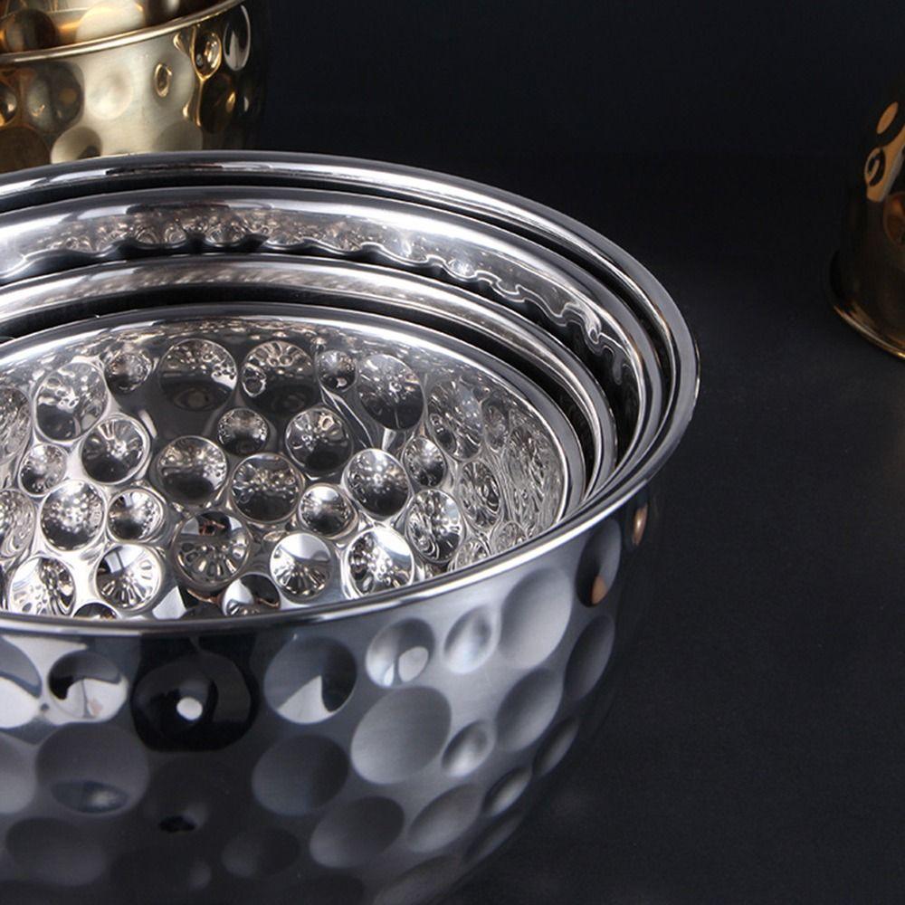Hammer Point Salad Plate Stainless Steel Baking Mixing Cooking Bowl Fruit Bowl Kitchen