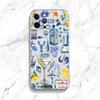Mediterranean Style Seafood and Lemon Phone Case for iPhone 17 16 15 14 13 12 11 Series Pro Max Plus Double Layer Protection