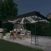VidaXL Gazebo with LED String Lights Garden Belvedere Outdoor Pavilion Reception Tent Marquee 3070308