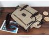 Men's Canvas Crossbody Bag: Trendy Casual Horizontal Style Shoulder Bookbag