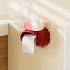 Roll Holder No Drilling Wall Mount Toilet Paper Holder with Top Storage Shelf Durable Space Saving Tissue Dispenser for Bathroom Kitchen