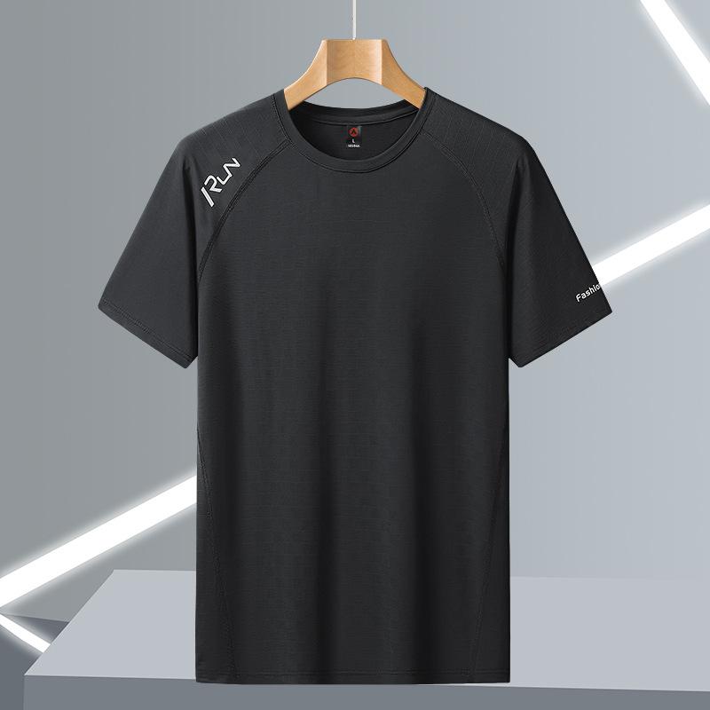 Short Sleeved Breathable Ice Silk Short Sleeved Summer Sports and Leisure T-shirt