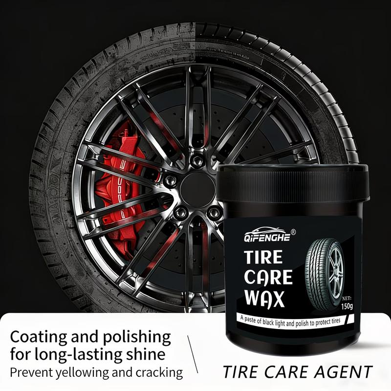 Tire Care Wax, Tire Blackening Paste, Tire Polish Coating for Car, Hydrophobic Anti-aging Tire Shine Wax, Restore Gloss & Protec