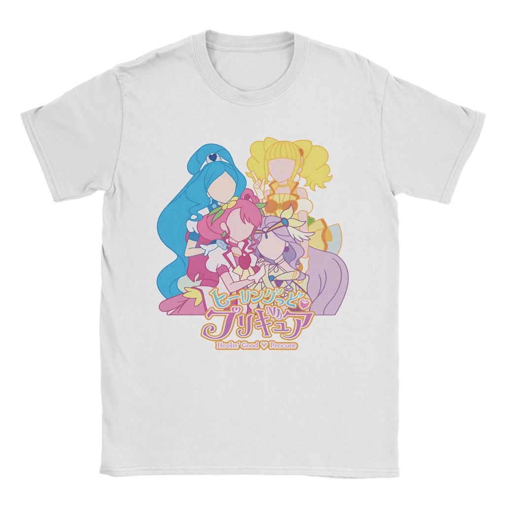 Novelty Anime Sky Precure Tshirt For Unisex Crew Neck Pure Cotton T Shirts Short Sleeve Tee Shirt Gift Idea Clothes