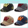 Baseball Letter W Cap Unisex Denim Outdoor Sun Protection Adjustable Hat Gift