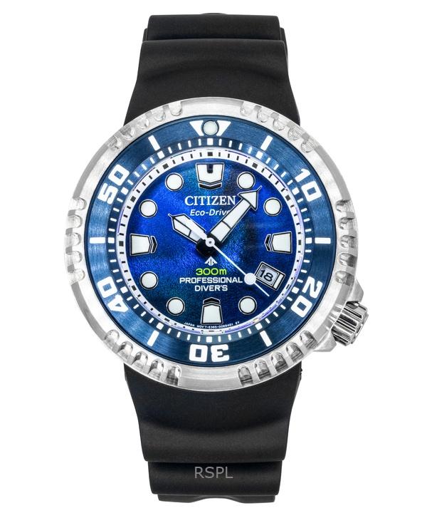 Citizen Promaster Dive Rubber Strap Blue Dial Eco-Drive BN1025-08L 300M Men's Watch