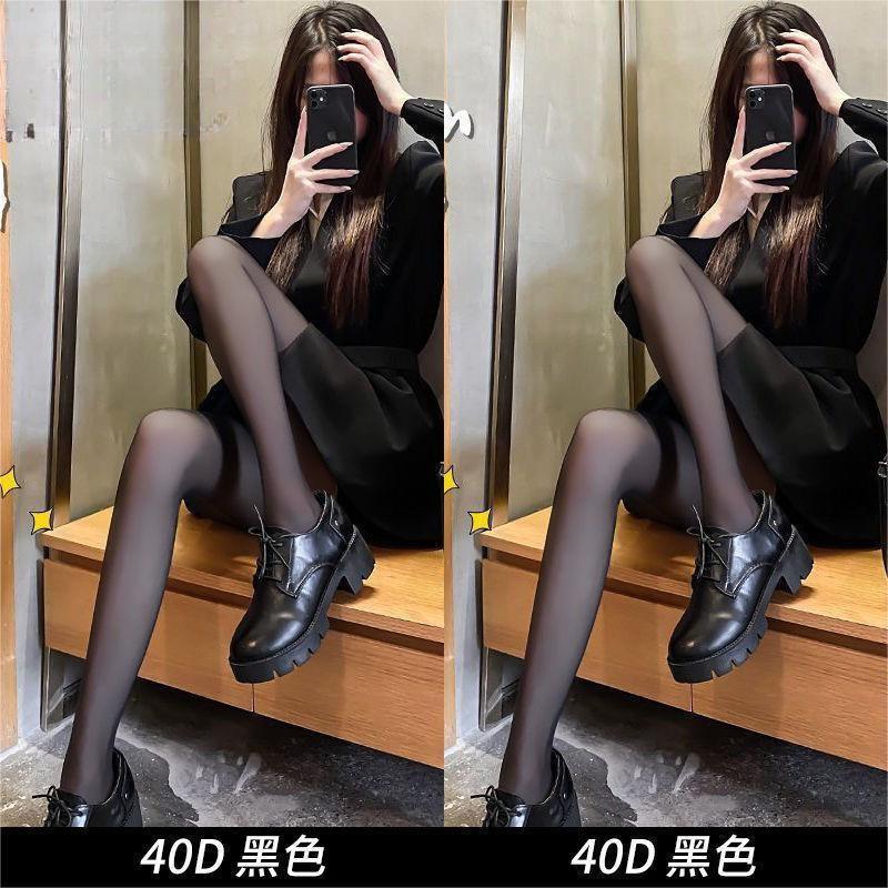 3 thicknesses-jk black stockings women's spring and autumn ultra-thin sexy bare-leg artifact Spice girl anti-hooking leggings