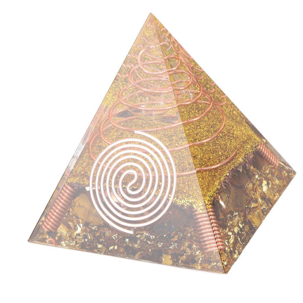 6cm Positive Energy Pyramid Tabletop Ornament Energy Generator for Stress Reduce Healing Meditation
