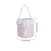 Empty Design Bunny Bucket Pom-Pom Tail Rabbit Basket Children Easter Easter Bunny Basket  Kids Gift