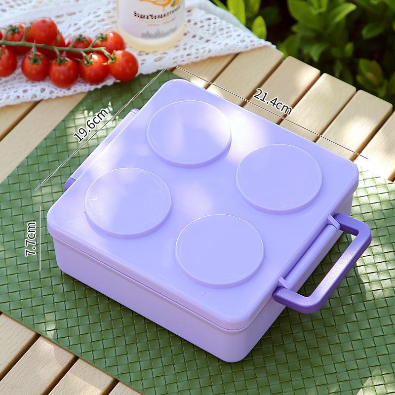 Creative Building Blocks Lunch Box Picnic Salad Bento Box Microwave Available Heating Student School Office Fruit Food Container