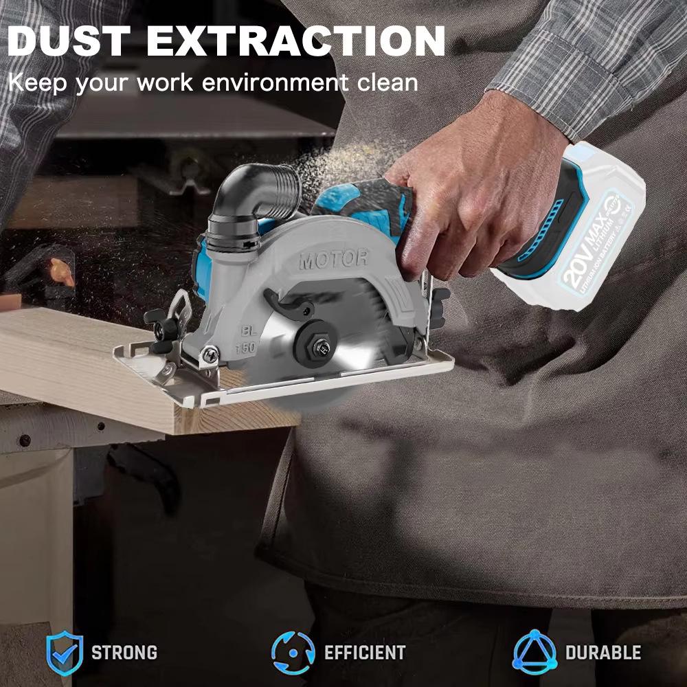 6-Inch Rechargeable Brushless Circular Saw for Woodworking/DIY