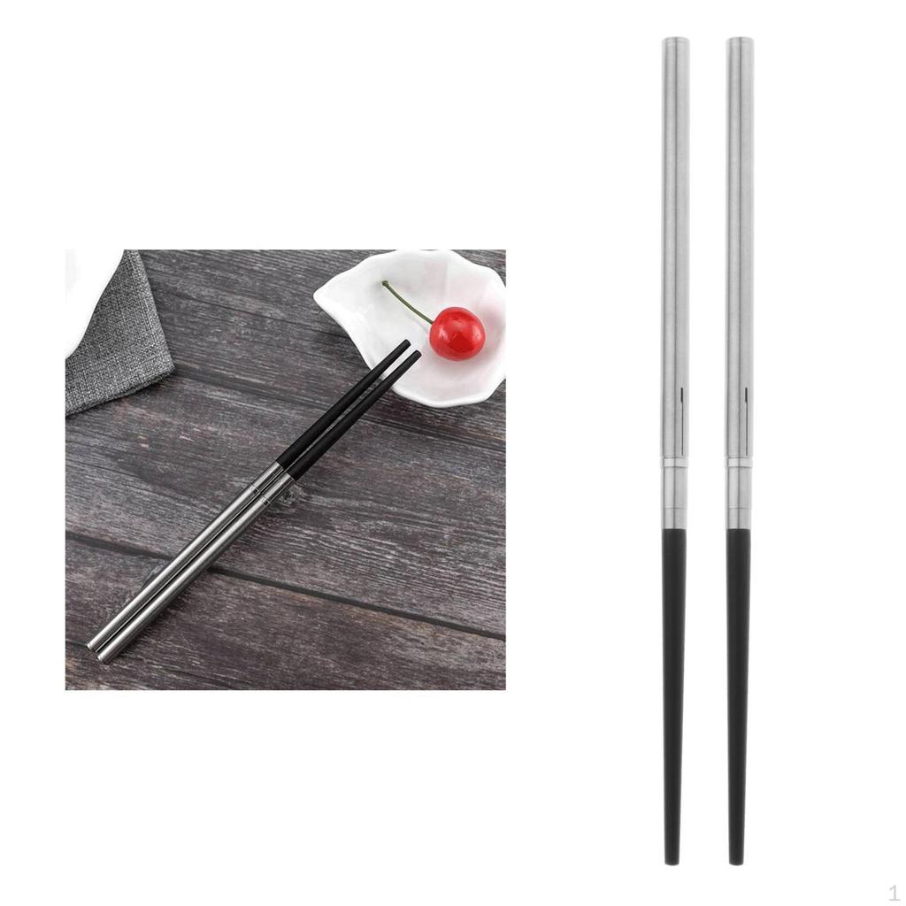 Foldable Chopsticks Wooden Cutlerys for Frying Pot Cooking Camping