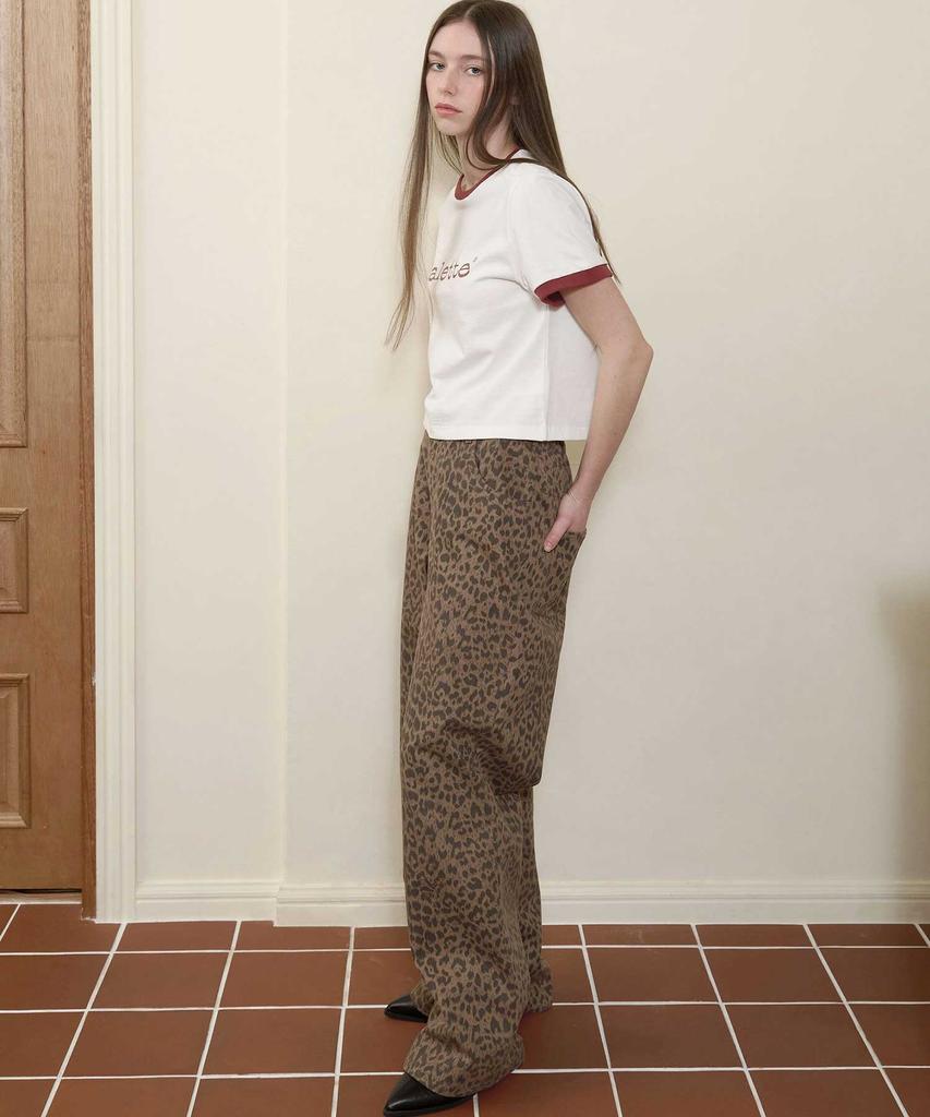 BONATSPALETTE Bp Leopard Wide Pants_Beige