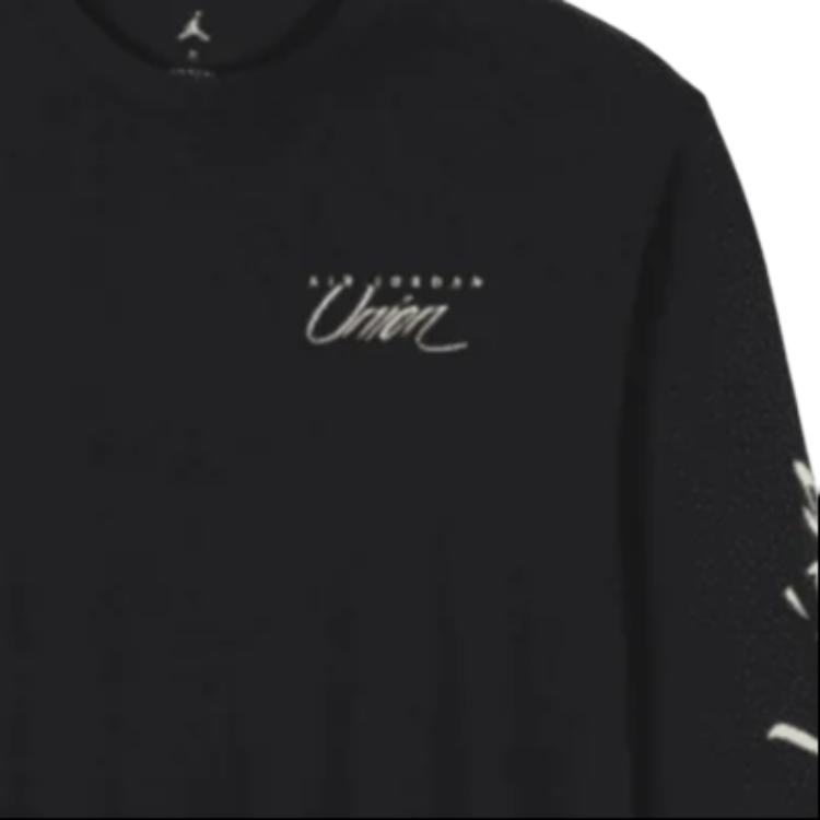 Jordan X Union MJ L/S Tee (Asia Sizing) Black/Coconut Milk Unisex Streetwear DV7342-010