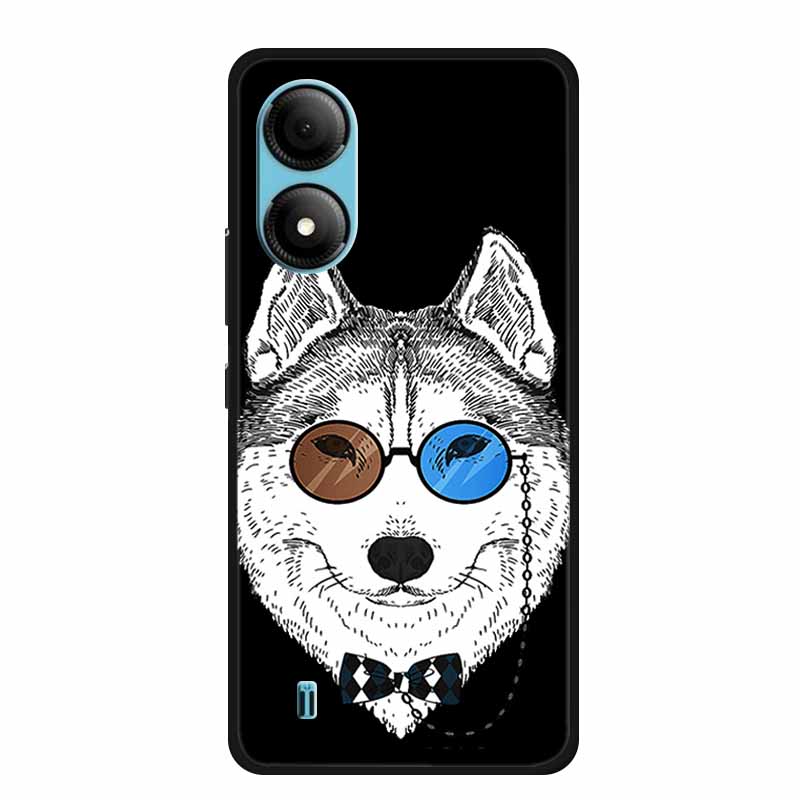 Funda For ZTE Blade A33S Case Cute Cartoon Cat Black Silicone Soft Phone Case For ZTE A33S Back Cover Case A 33 S 33s Coque Capa