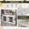 Sideboard Kommode mit 4 Türen und 2 Schubladen, moderner Buffetschrank mit viel Stauraum, Verstellbares Regal