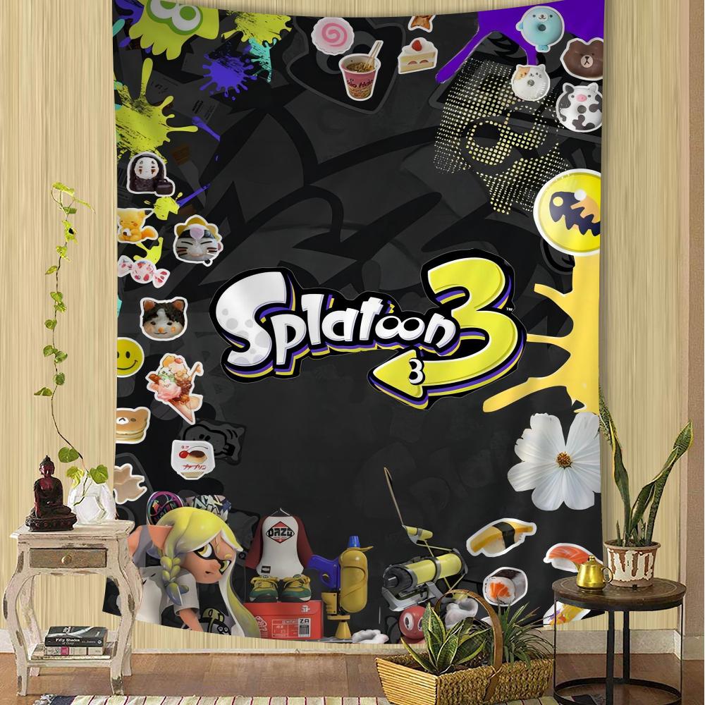 

Game Splatoon 3 Printed Large Wall Tapestry Art Science Fiction Room Home Decor Decor Blanket 50x70cm