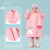Niedlicher Kinderregenmantel Wasserdicht Kinder Dinosaurier Einhorn Regenponcho Regenmantel Jacke mit Rucksackposition Studentenregenbekleidung