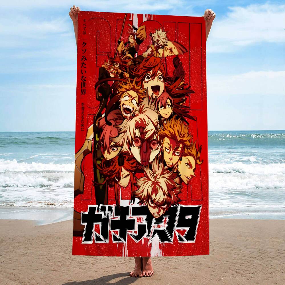 Hot Cool Anime G-Gachiakuta Beach Towel Colorful Bath Towels for Girl Microfiber Quick Dry Custom Sand Free Yoga Spa Gym Pool