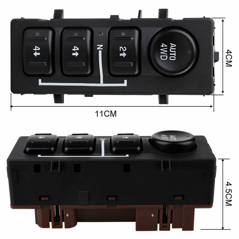 4WD 4x4 Wheel Transfer Case Selector Button Dash Switch for Chevrolet Silverado Suburban 15136039 15164520 19259313