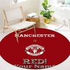 Manchester United F Custom Name Round Area Rug,Carpet Rug for Living Room Bedroom Sofa Playroom Decor,Non-slip Floor Mat