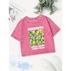 Y2K Cotton Crop Tops Women Sorrento Amalfi Coast Lemon Printing Washed T-Shirt Regular Fit O-Neck Tees Street Clothes