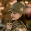 Cashmere knitted hat peaked hat autumn and winter casual hat versatile warm wool hat cold hat bag head hat ear protection hat