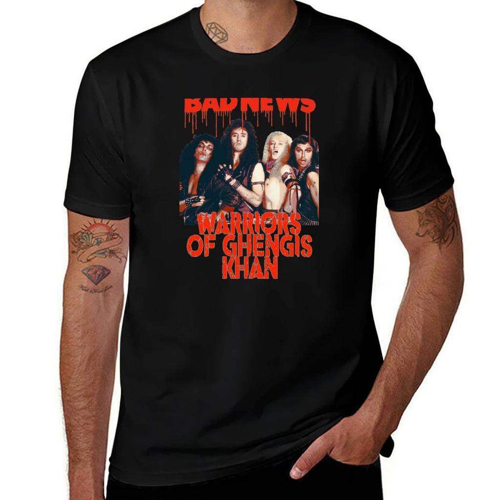 Bad News Warrior of Ghengis Khan TShirt Casual Basic Short Sleeve TShirt
