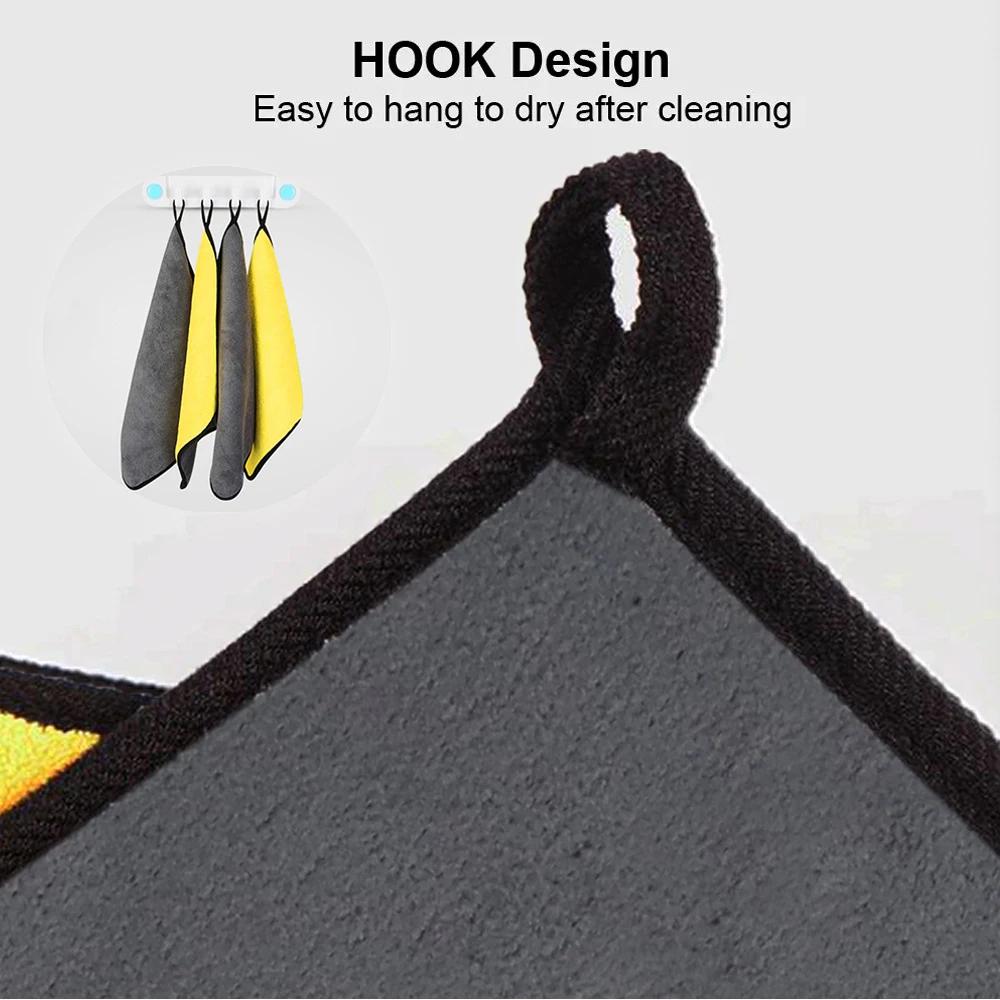 3/5/10Pcs Car Wash Microfiber Towel 30x30/60CM Car Cleaning Drying Cloth Hemming Car Care Cloth Detailing Car Wash Towel New