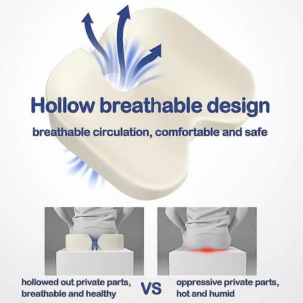 Memory Foam Seat Cushion Coccyx Supports Orthopedic Pillow Office Home Chair Pad